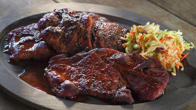 Monroe County Pork Steaks with Spicy Vinegar Dip